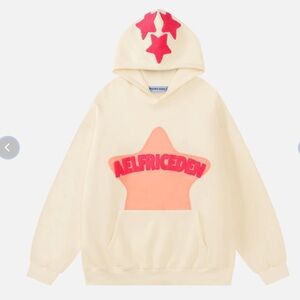 Aelfric Eden Cream and Pink Star Hoodie